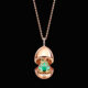 Fabergé Essence Or rose et laque verte Grenouille médaillon surprise 1258fp2370