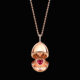 Fabergé Essence Or Rose Rubis Coeur Surprise médaillon 1258FP2371