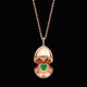 Fabergé Essence Or Rose Emeraude Coeur Surprise médaillon 1258fp2392