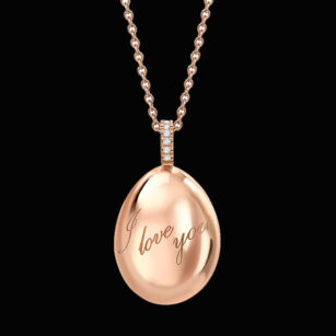 Fabergé  Essence Pendentif  Or Rose I Love You Egg 409fp745