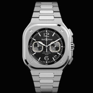 BR 05 CHRONO BLACK STEEL BR05C-BL-ST