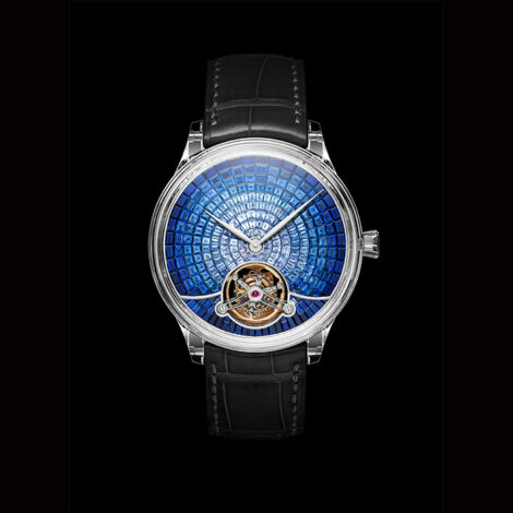 H.Moser & Cie 2802-1000,boite saphir, cadran entièrement serti de saphirs, pièce unique