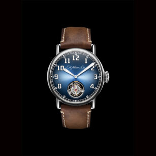 H.MOSER & Cie Heritage funky blue Tourbillon Pilote , 8804-1200