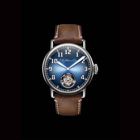 H.MOSER & Cie Heritage funky blue Tourbillon Pilote , 8804-1200