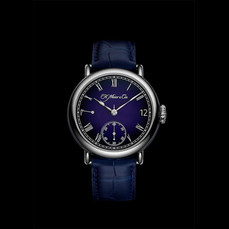 H.MOSER HERITAGE PERPETUAL CALENDAR MIDNIGHT BLUE ENAMEL 8800-0203