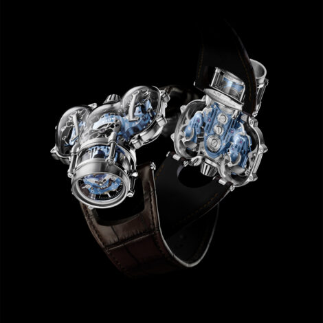 MB&F HM9SV SAPHIR/OR GRIS MOUVEMENT BLEU