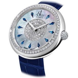 Jacob & Co.SAPPHIRES BLEUS BRILLANTS EN ACIER INOXYDABLE BQ020-10-RO-KF-ABALA