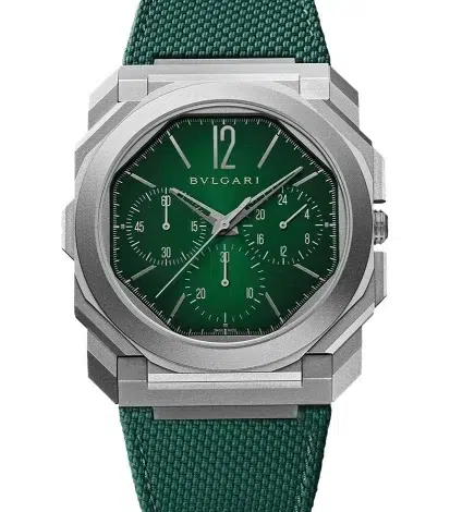 BULGARI Octo finissimo chronographe GMT Verte/Caoutchouc 103890