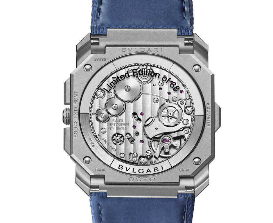 BULGARI Octo finissimo chronographe gmt Bleue/Caoutchouc 103889