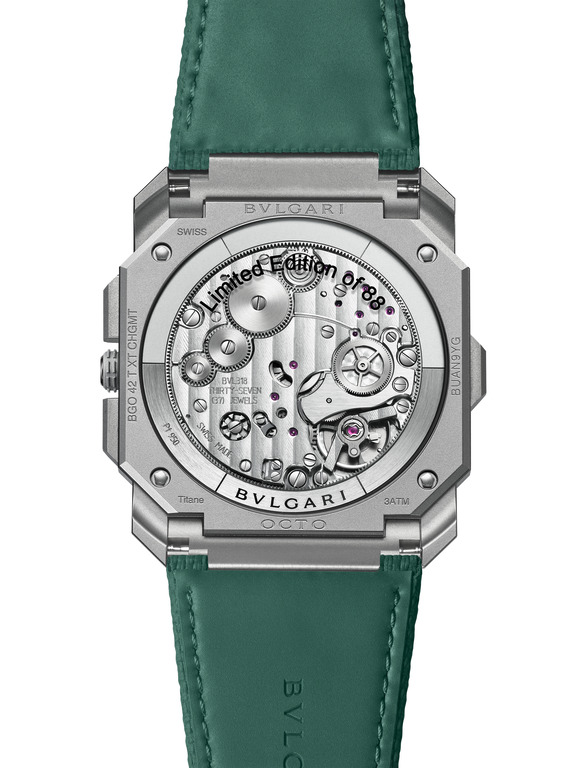 BULGARI Octo finissimo chronograph GMT Green/Rubber 103890