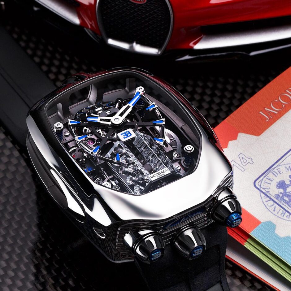 JACOB & CO BUGATTI CHIRON TOURBILLON POLISHED TITANIUM BU200.20.AQ.AA.A – Édition Limitée Numéro 1/6