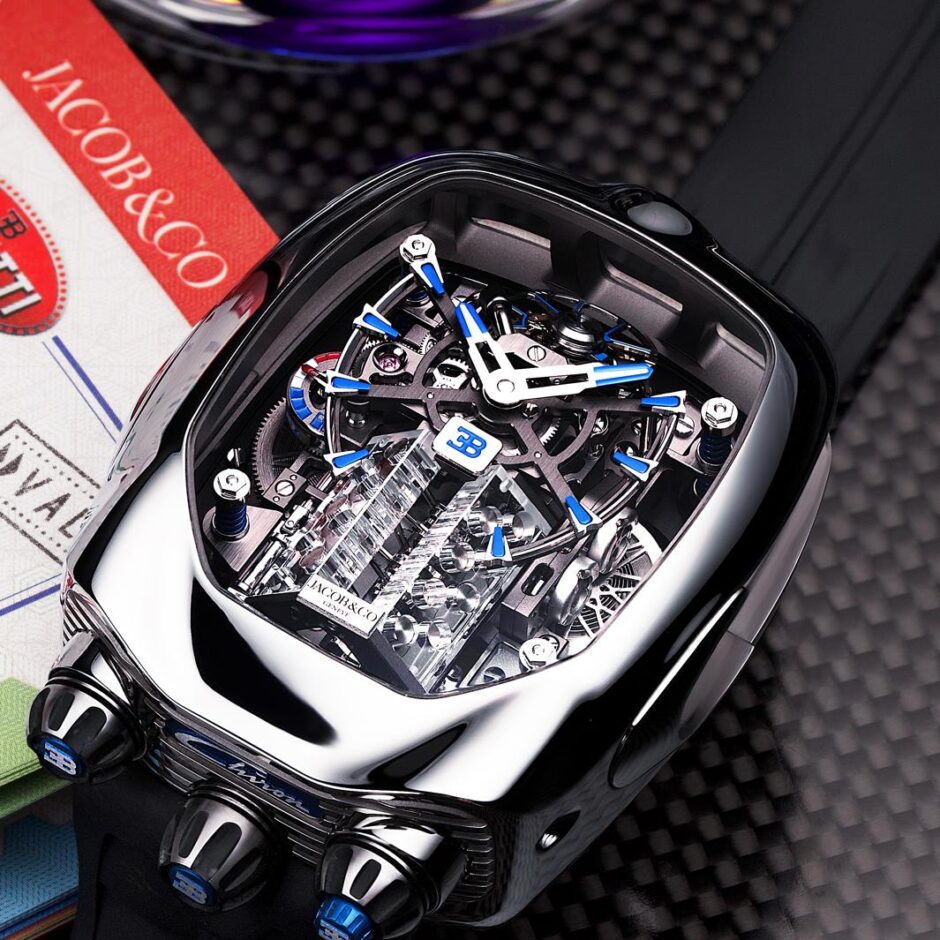 JACOB & CO BUGATTI CHIRON TOURBILLON POLISHED TITANIUM BU200.20.AQ.AA.A – Édition Limitée Numéro 1/6