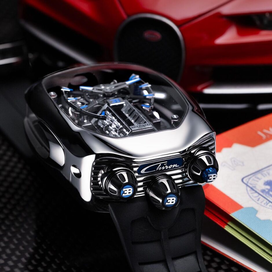 JACOB & CO BUGATTI CHIRON TOURBILLON POLISHED TITANIUM BU200.20.AQ.AA.A – Édition Limitée Numéro 1/6