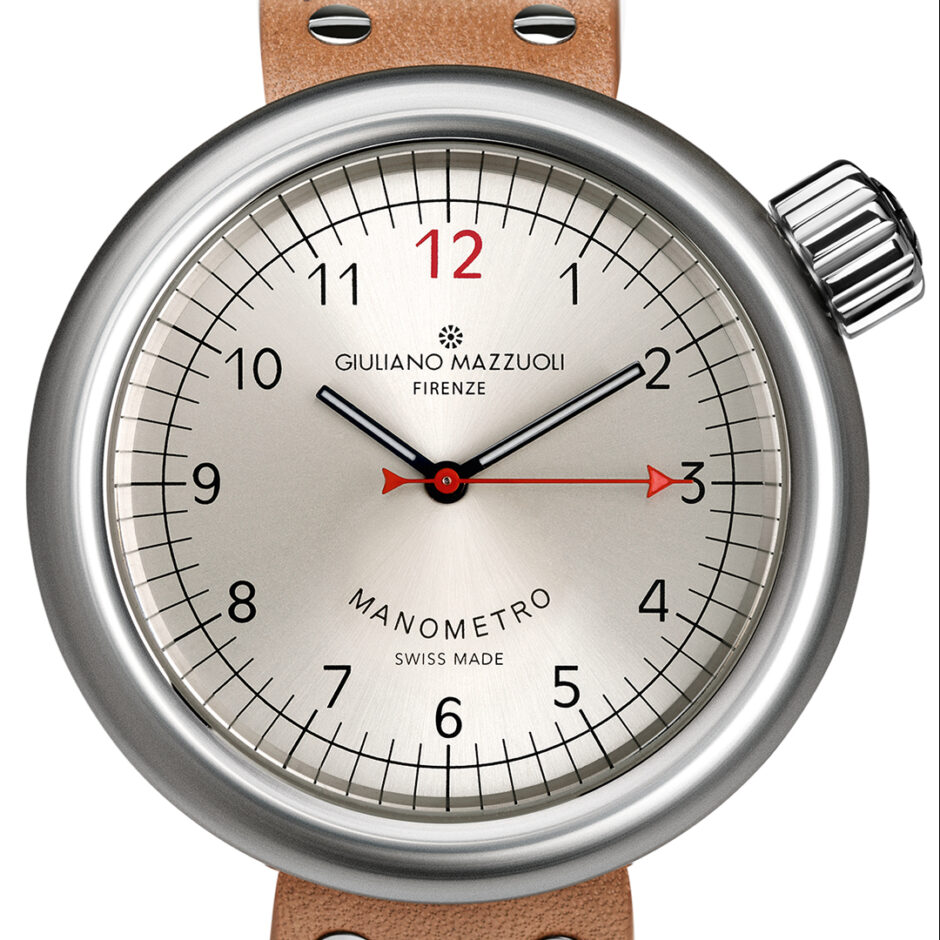 manometro brushed silver