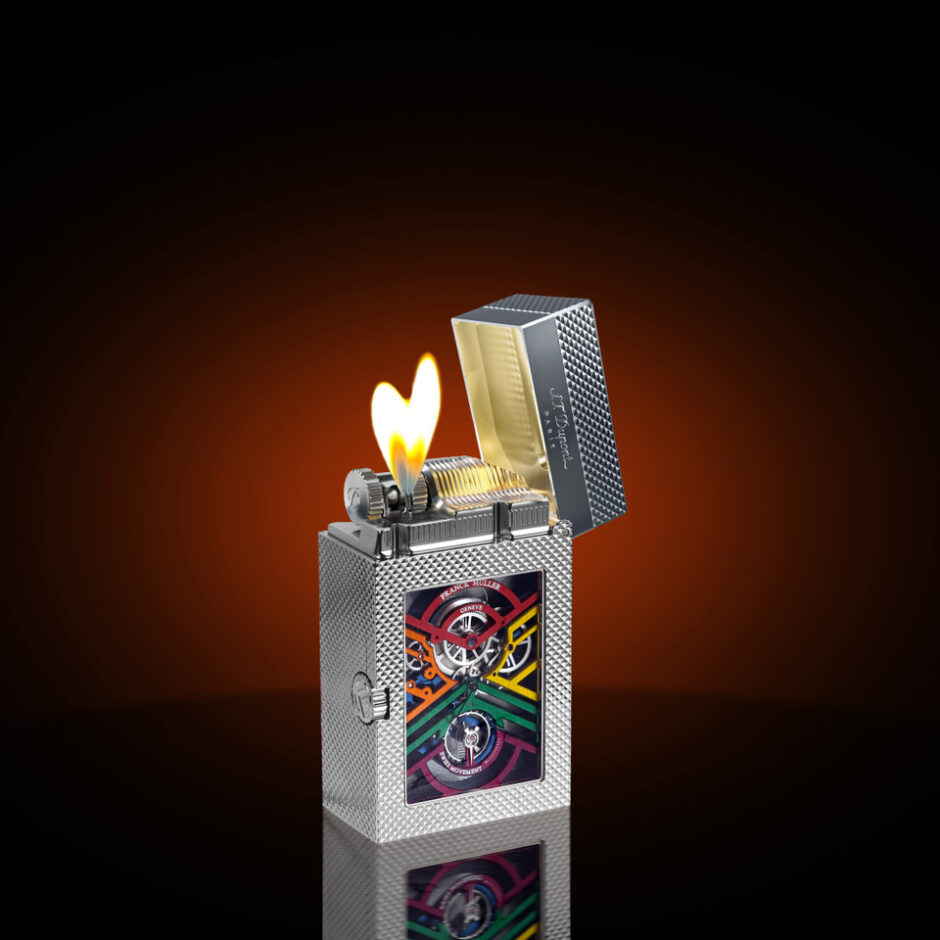 master lighter franck muller & s.t. dupont back