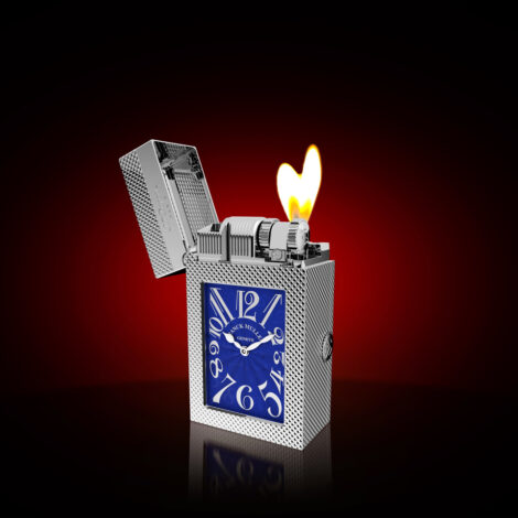 Master Lighter Franck Muller X ST Dupont bleu signature de Franck Muller.