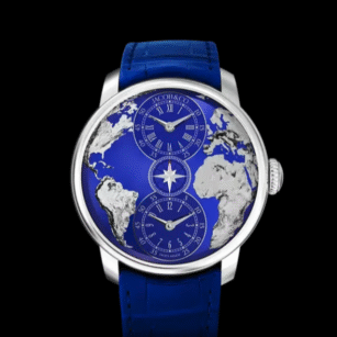 Jacob & Co. The World Is Yours Dual Time Zone Blue DT100.10.AA.AA.ABALA