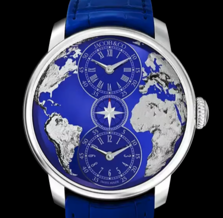Jacob & Co. The World Is Yours Dual Time Zone Blue