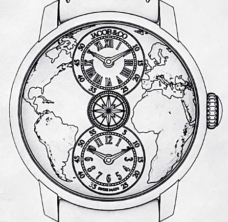 Jacob & Co. The World Is Yours Dual Time Zone Blue