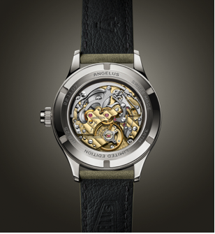 ANGELUS CHRONOGRAPHE TÉLÉMÈTRE STEEL ROSE 0CHCS.P01A.V010S