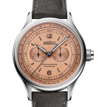 ANGELUS CHRONOGRAPHE TÉLÉMÈTRE STEEL ROSE 0CHCS.P01A.V010S