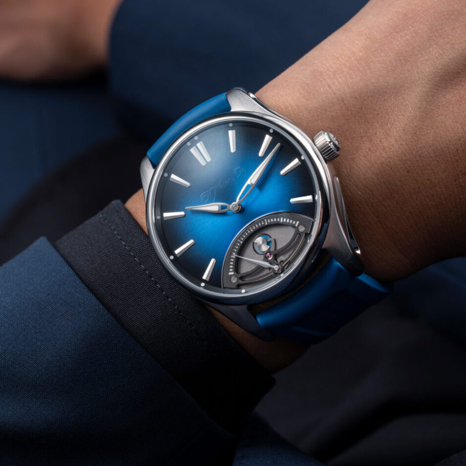 H.MOSER & CIE PIONEER RETROGRADE SECONDS MIDNIGHT BLUE 3250-1200