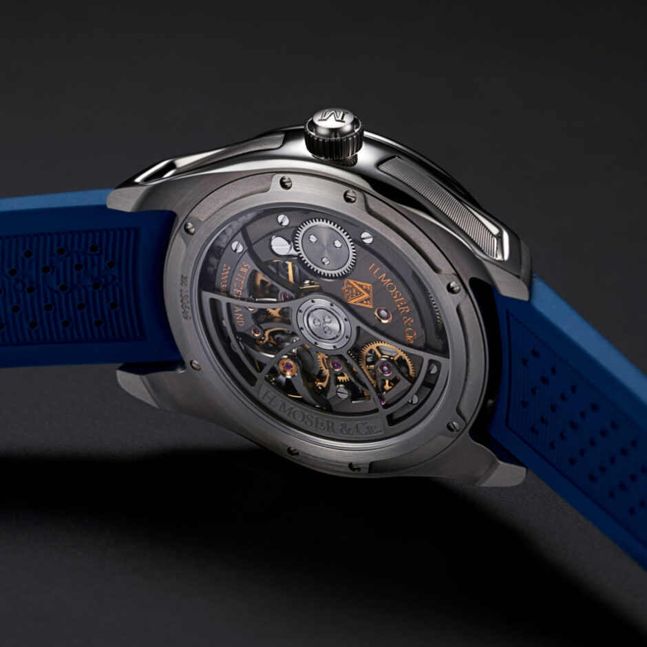 H.MOSER & CIE PIONEER RETROGRADE SECONDS MIDNIGHT BLUE 3250-1200