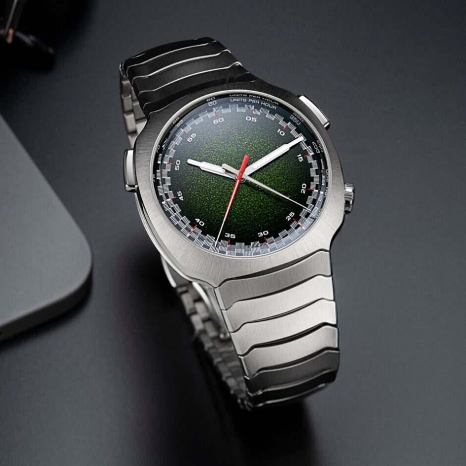 H.Moser & Cie Streamliner Flyback Chronograph Automatic 6907-1205 – Matrix Green fumé