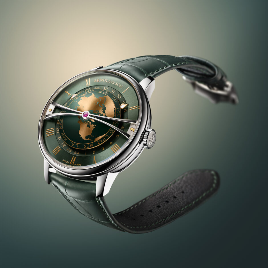 Arnold & Son Globetrotter 42 Steel Greenwich Green 1WTBS.F01A.C1242S