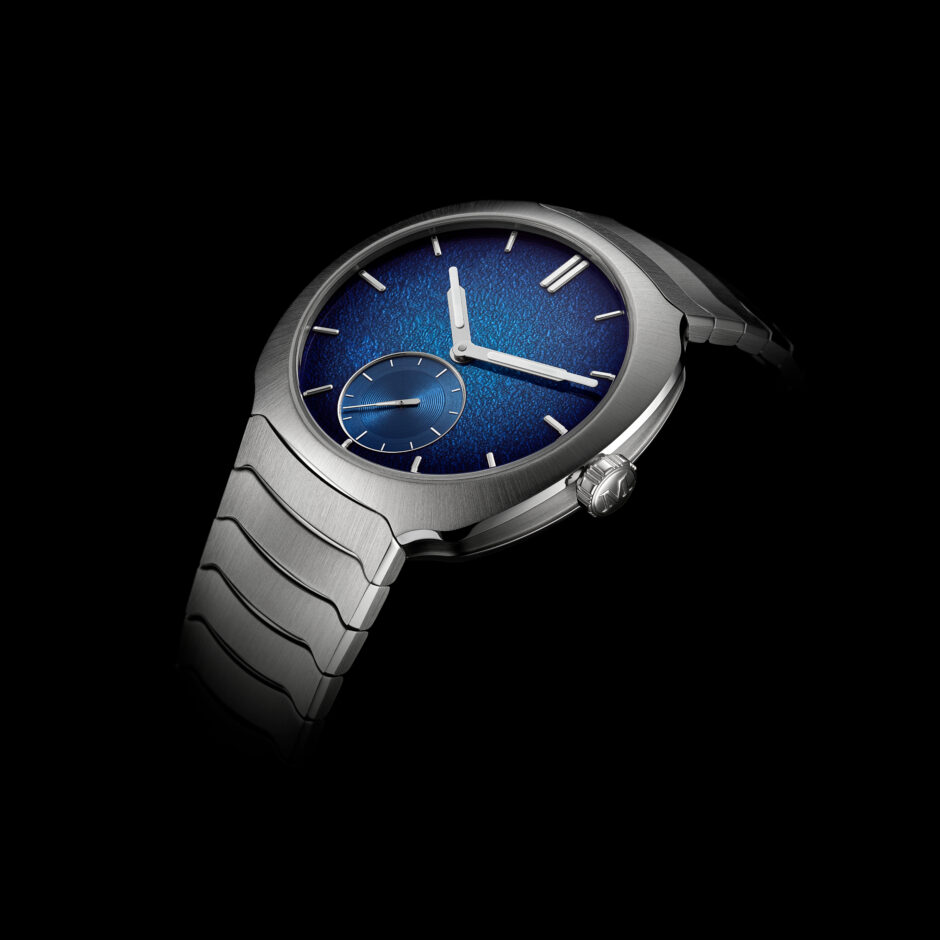hmoser 6500 1200 streamliner small seconds st aquablue detail dial b