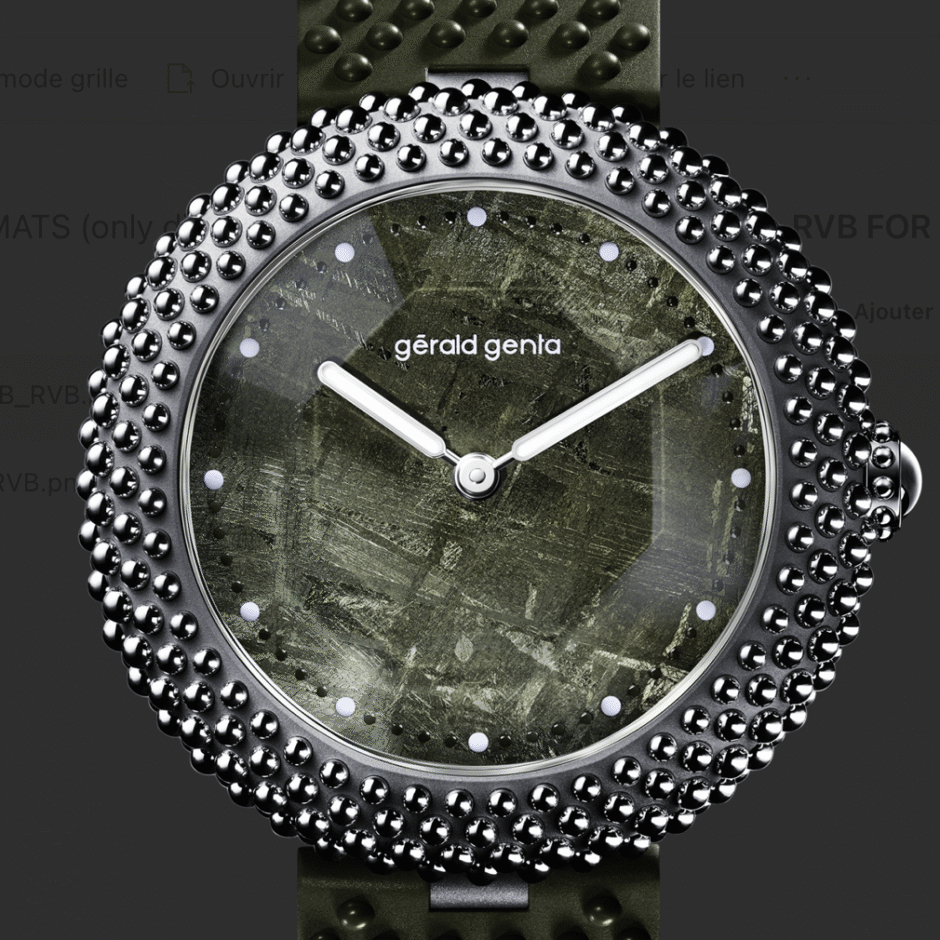 Gérald Genta Gentissima Oursin 41 Green Meteorite