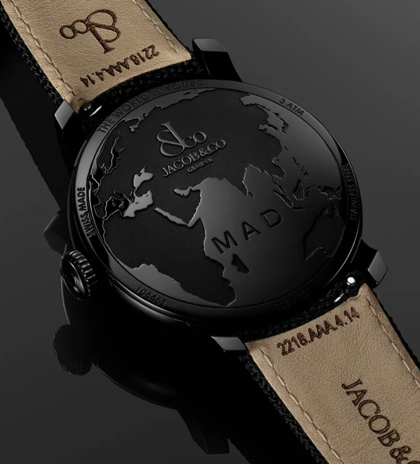 mad paris x jacob & co the world is yours dual time zone BACK