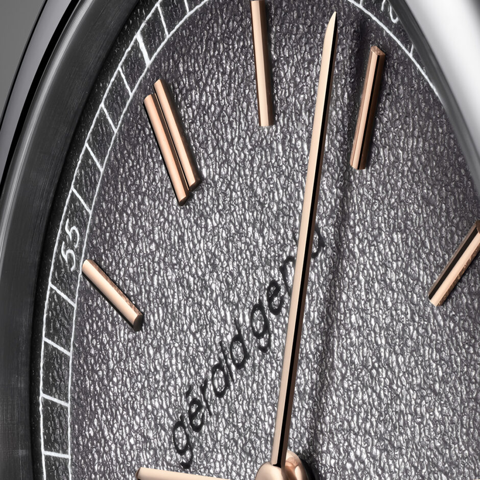 GERALD GENTA GENEVA TIME ONLY GRAFITE