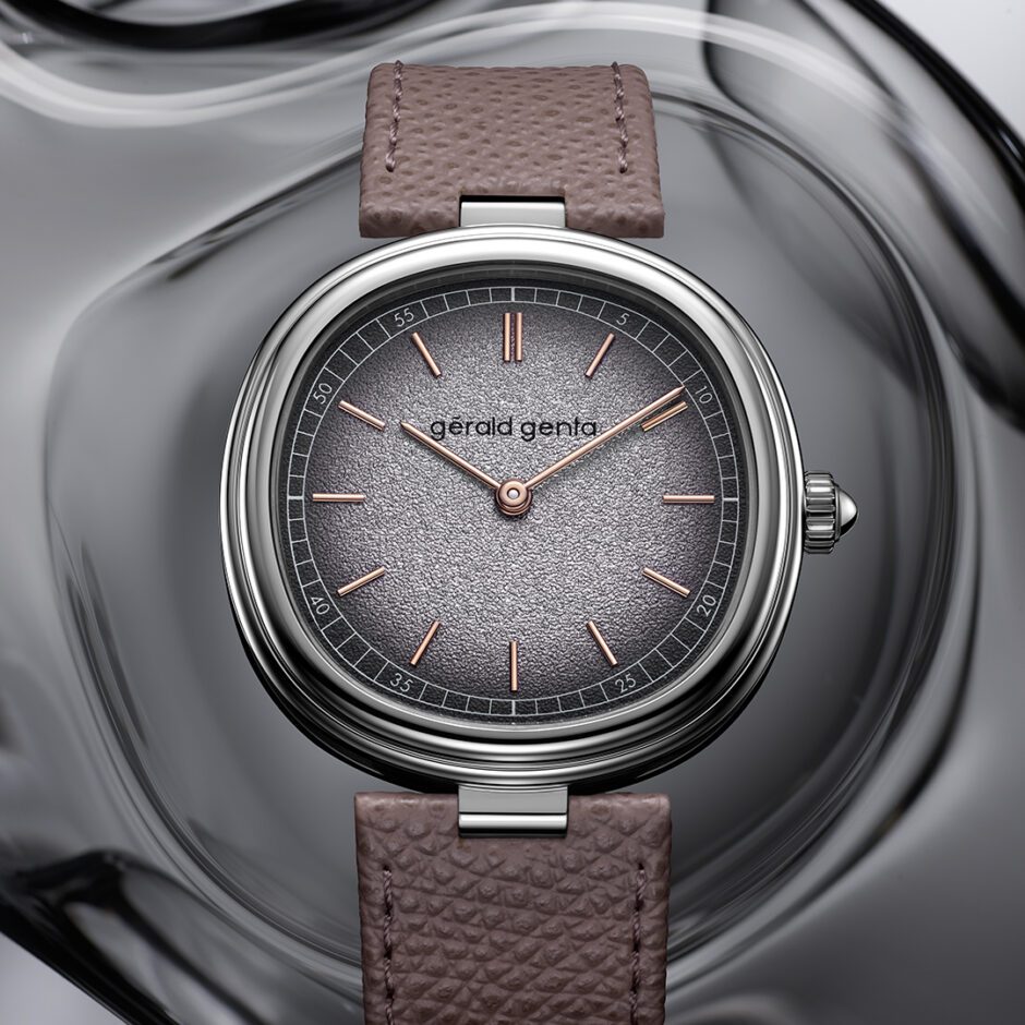 GERALD GENTA GENEVA TIME ONLY GRAFITE
