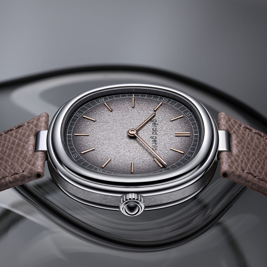 GERALD GENTA GENEVA TIME ONLY GRAFITE