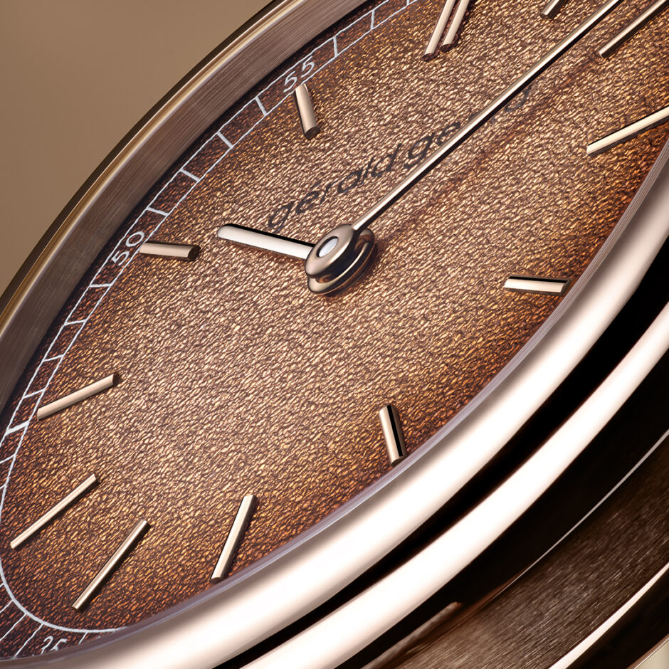 GERALD GENTA GENEVA TIME ONLY MARRONE