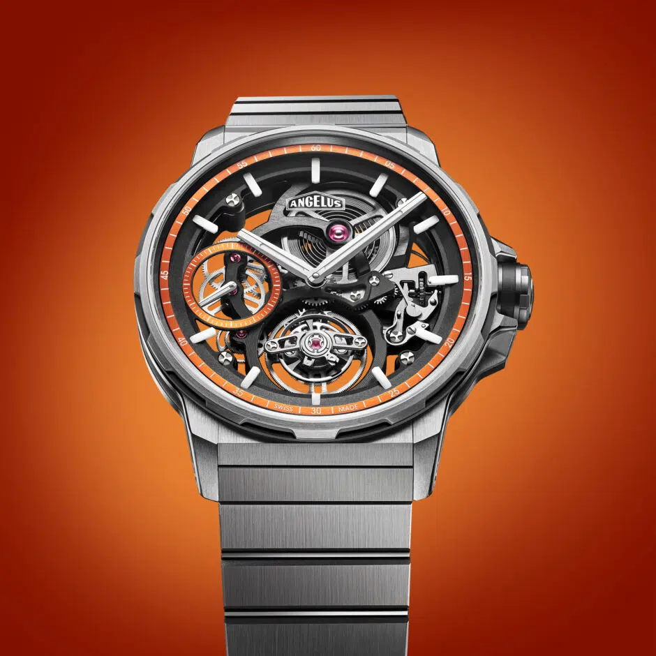 Angelus Flying Tourbillon Skeleton Titanium Orange Edition