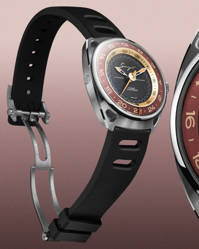 @singerreimagined available @chronopassion authorized retailer 
・・・
Where Time Moves

The horizon is never reached. Only followed.
DualTrack in Horizon Red carries that motion. Forward. Constant. Evolving.

Inspired by the shifting horizon, it captures the moment of transition. A colour of direction. A watch for the journey.

Time, always moving.

#SingerReimagined #DualTrack #horologicalhorsepower #dualtime calibre4 timeinparallel
